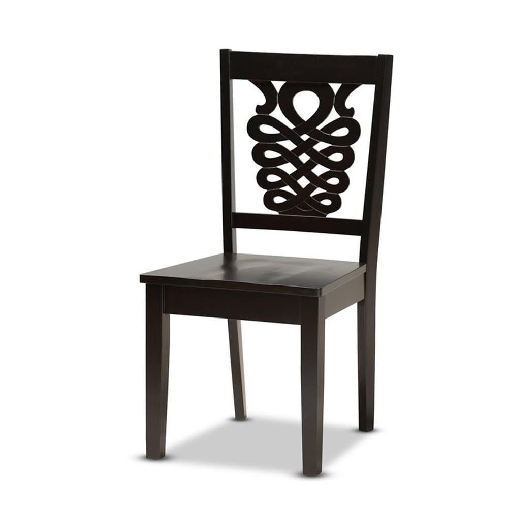 Baxton Studio Valda Modern and Contemporary Transitional Dark Brown Finished Wood 5-Piece Dining Set